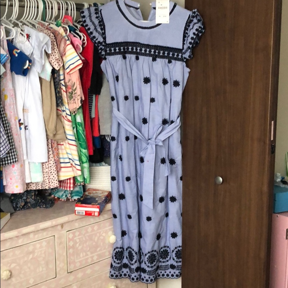 Zara Women’s Embroidered Midi Dress NWT